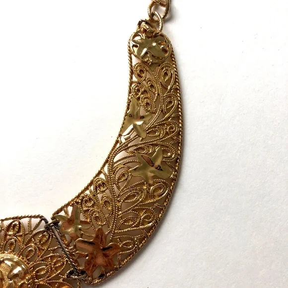 Jose Barrera for Avon Filigree Necklace Choker Art Nouveau Retro Vintage 80s HTF